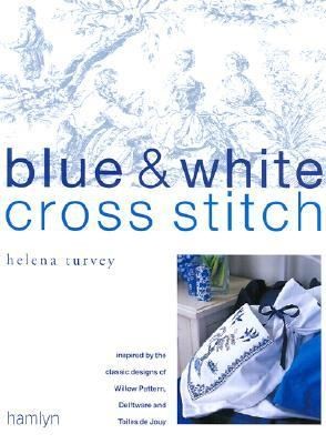 Blue and White Cross Stitch Inspired by the Classic Designs of Willow 