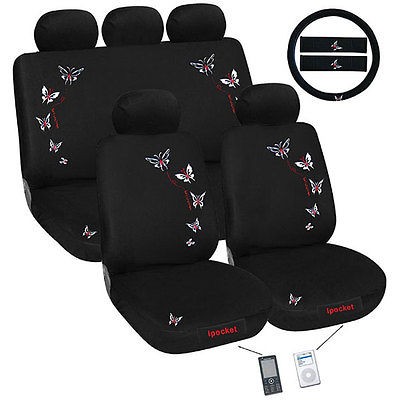 Butterfly Car Seat Cover Set Universal Fit