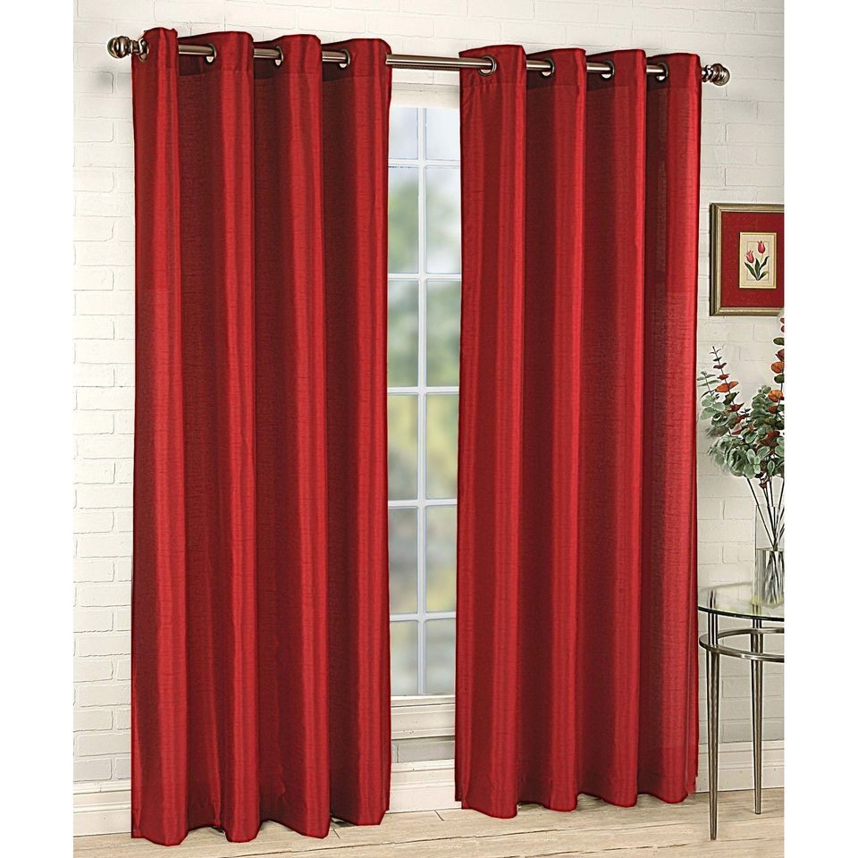 sheer curtains red in Curtains, Drapes & Valances