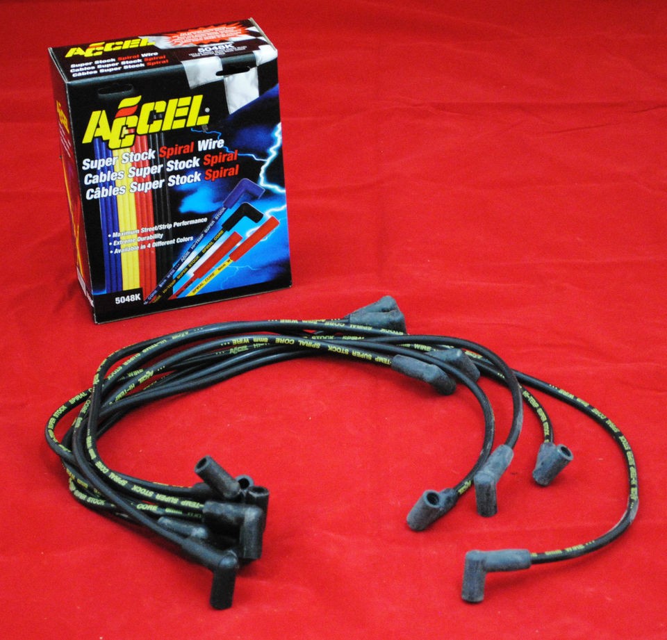 Accel SBC 305 350 Chevy Custom Fit HEI Spark Plug Wire Set Black