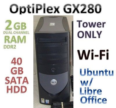 Dell OptiPlex GX280, Mini Tower, Ubuntu & LibreOffice, Desktop 