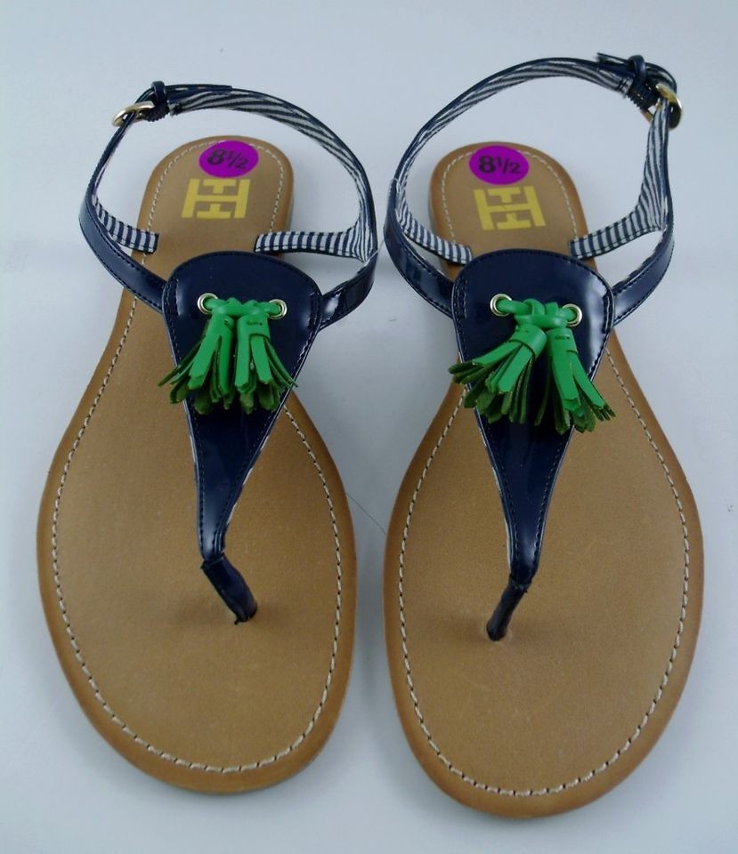 New TOMMY HILFIGER Thong Sandals Shoes with Tassels (8 1/2M)