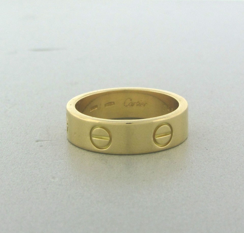 CARTIER LOVE 18K YELLOW GOLD BAND RING SIZE 55 $1525