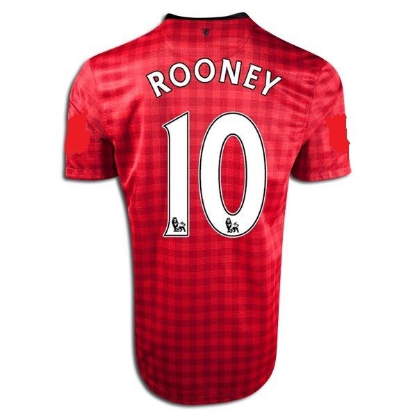 NIKE MANCHESTER UNITED WAYNE ROONEY HOME JERSEY 2012/13 BARCLAYS 