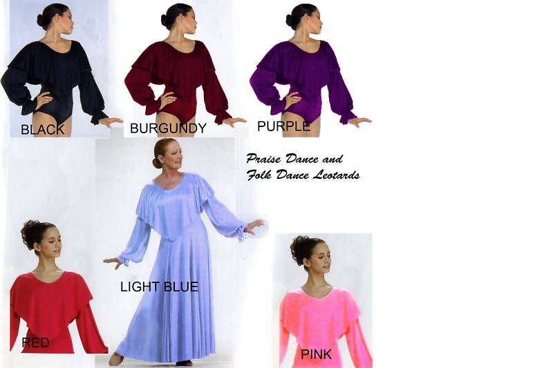 Liturgical Praise Church Folk Dance Leotard Top 931 7