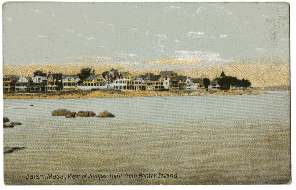 217a 1911 Postcard View of Juniper Point From Winter Island Salem 