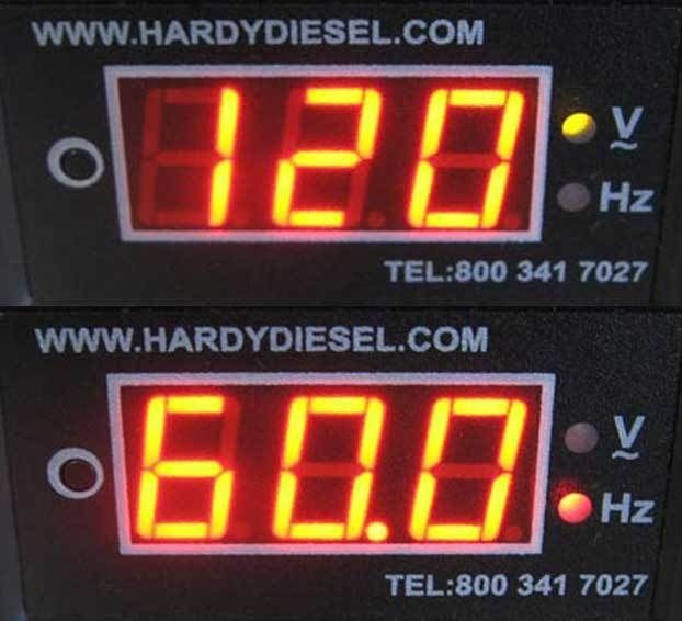 Diesel or Gas Generator Voltage and Frequency Meter