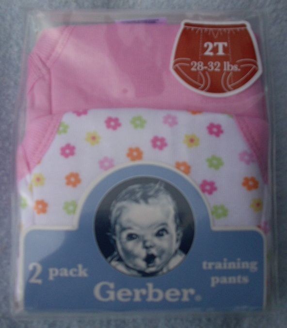 Gerber Girls Pink Cotton Potty Training Pants   2T or 3T