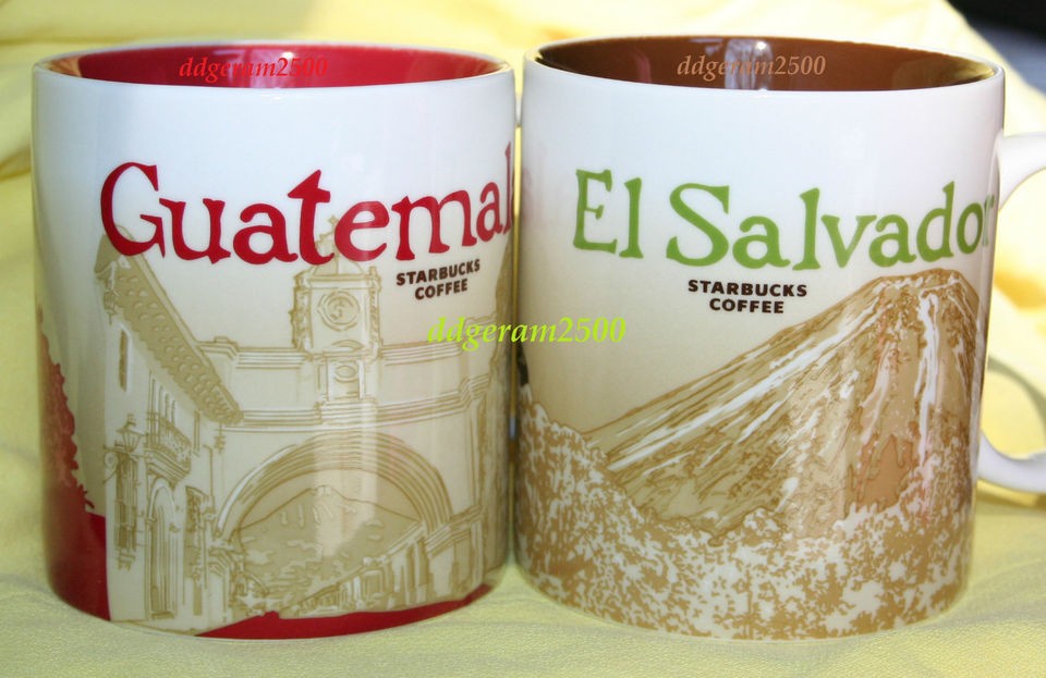   EL SALVADOR + GUATEMALA Global City Series Collectors Coffee Mugs Icon