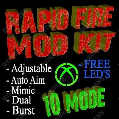 10 Mode MW3 Rapid Fire MOD KIT for Xbox 360 Controller MODDED MW2 GOW3 