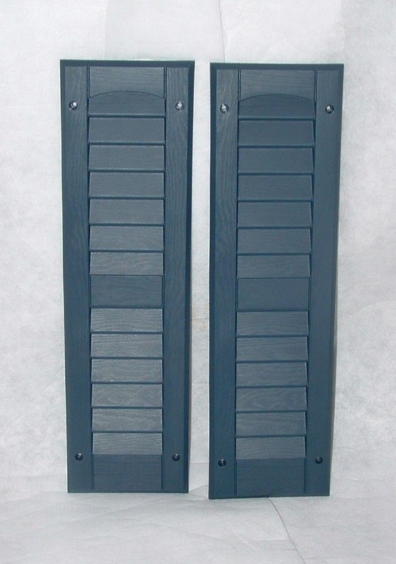 Shutters Louvered 9 x 27 Blue #S927BL Great For Playhouses or Sheds