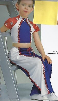 American Dream Patriotic Dance Costumes Jazz Hip Hop XSC SC MC *FREE 