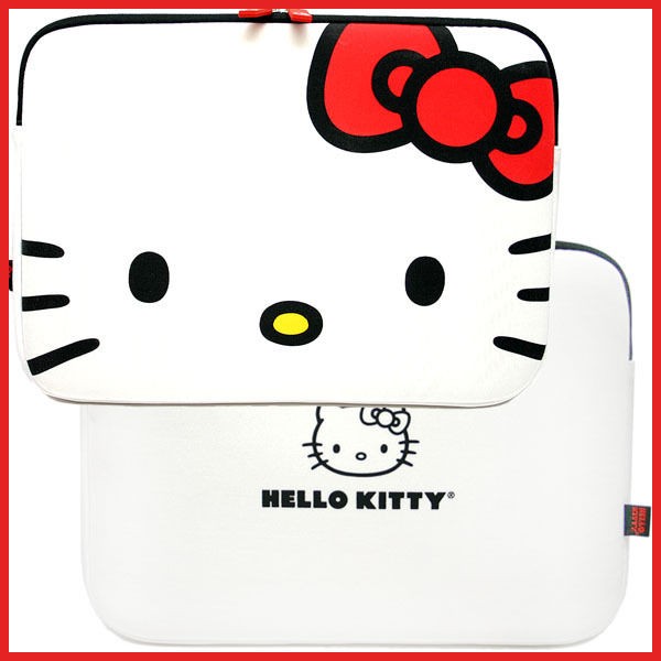 Hello Kitty Macbook Case Form 13 LapTop Bag  Face w/ Red Bow 