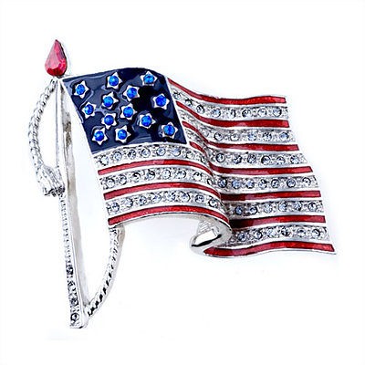 swarovski flag pin in Jewelry & Watches