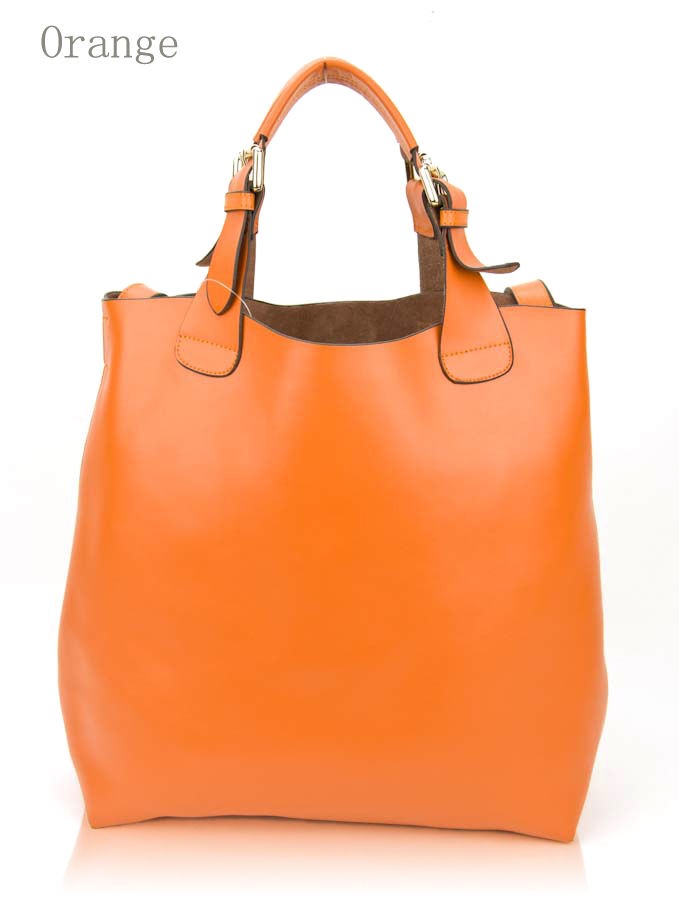 orange leather handbag in Handbags & Purses