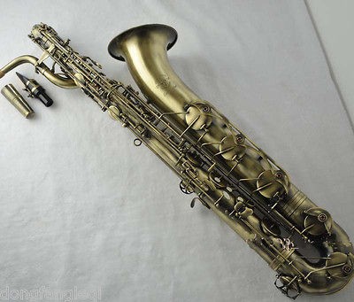 2012 New Antique Baritone Saxophone with Low A high F# hand engravings