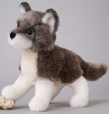 ASHES Douglas Cuddle Toy plush 7 long GRAY WOLF stuffed animal grey