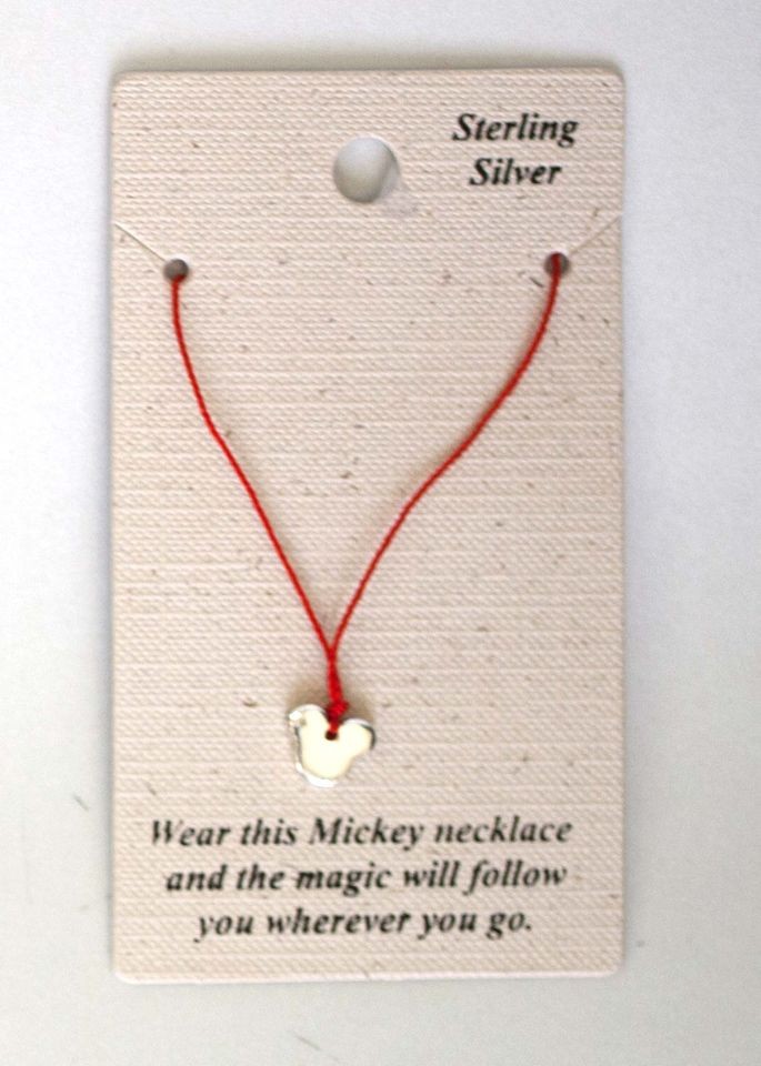 AUTHENTIC DISNEY MICKEY MOUSE HEAD STERLING SILVER NECKLACE