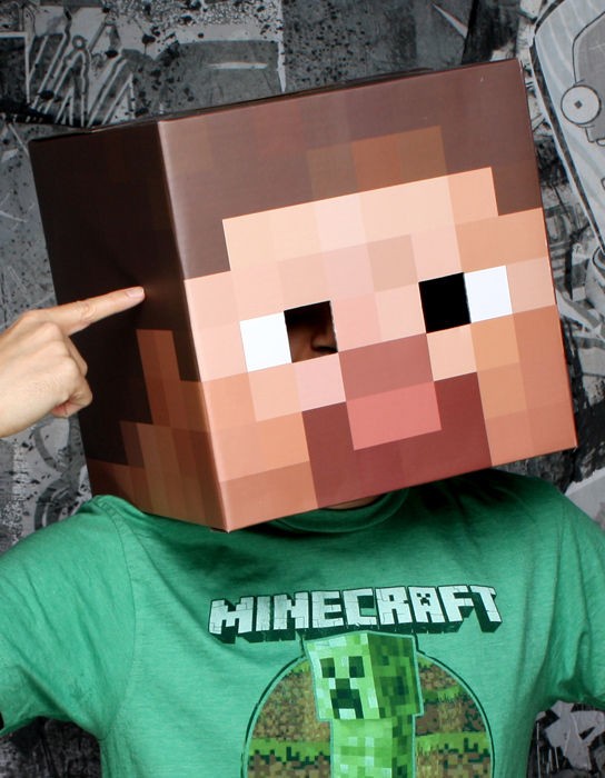 Minecraft Steve Head Costume Disguise Cosplay by Jinx IN STOCK