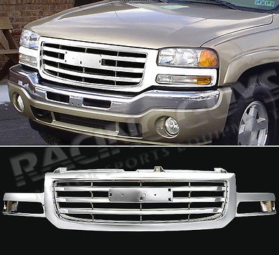   06 07 GMC SIERRA NEW EURO CHROME STYLE FRONT BUMPER GRILLE GRILL 1500