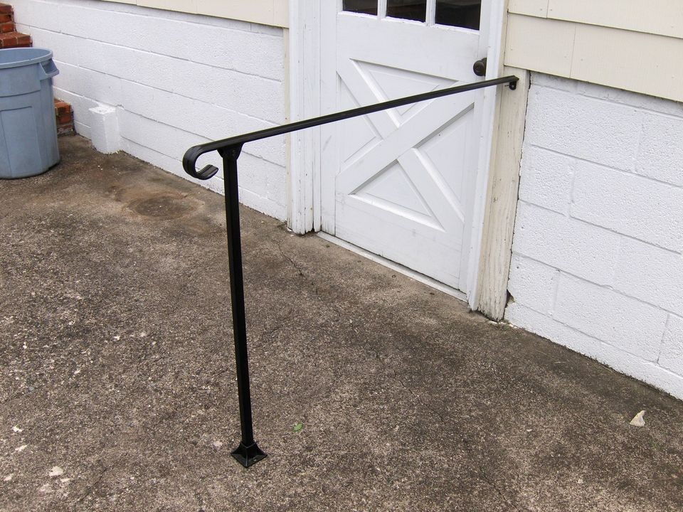 48 Wrought Iron Railing with One Post and Mounting Shoe