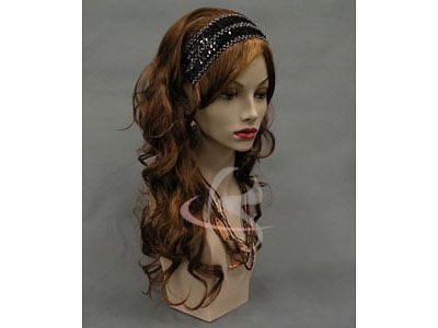 Mannequin Head Vintage Wig Hat Earrings Jewelry Necklace Display MD 