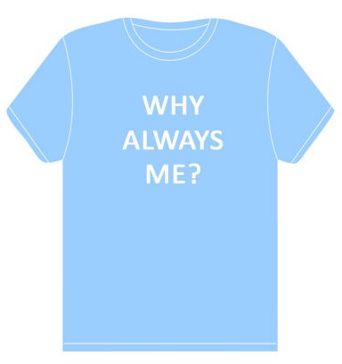 WHY ALWAYS ME? T SHIRT   Mario Balotelli   Manchester   sky blue 