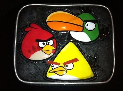 Rovio Angry Birds Black Red Bird And king Pig Insulated School Lunch 