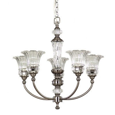 allen + roth 5 Light Colfax Polished Pewter Chandelier LPH 9590/5