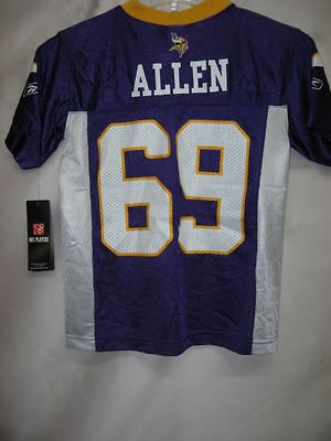   Vikings Youth Jersey Jared Allen Purple New With Tags Size Med