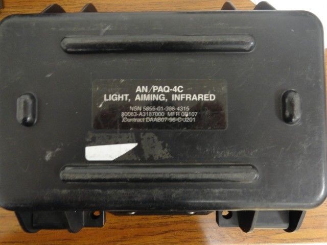 PELICAN CASE MILITARY LIGHT AIMING INFRARED CASE. AN/PAQ 4C CASE DRY 