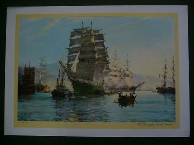   Leaving Foochow 1962 Tall Ship Sailing Print by Montague Dawson