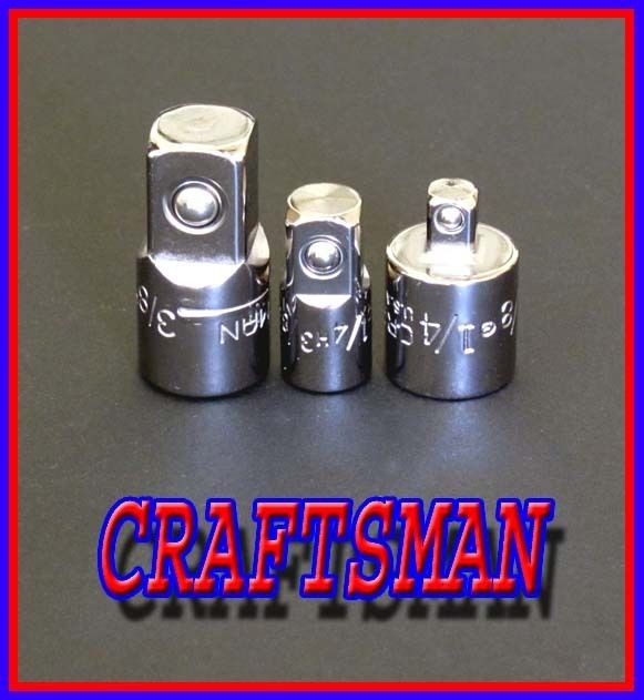 NEW 3pc CRAFTSMAN Hand Tools ratchet wrench drive ADAPTER set 