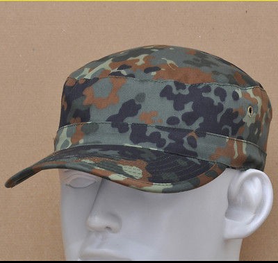 NEW German Woodland Camo Cadet Airsoft Army Military Hat Cap Cover 