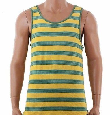 Quiksilver Mens Heller Tank Top Sleeveless T shirt Yelllow 108238 XL