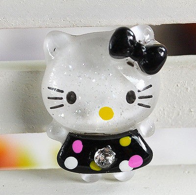   Glitter Hello Kitty Cats Flat back appliques/craf​t/Cabochon T59
