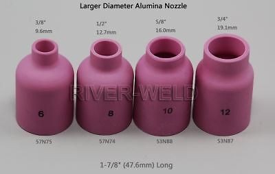 Large Diameter Gas Len Alumina Nozzle PTA for TIG torch WP17 18 26 
