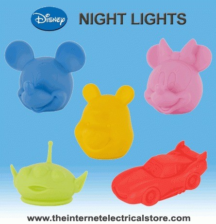 Endon Disney Childrens Night Lights Toy Story, Winnie the Pooh, Cars 