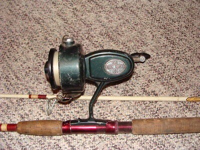 OLD & RARE SHAKESPEARE FISHING POLE & SOUTH BEND 760A SPINCASTING REEL