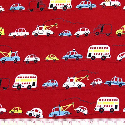   CARTOON JAPANESE RETRO in RED 100% COTTON FABRIC QUILTS J41 per FQ