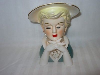 vintage 1950 s rubens originals lady headvase 495 japan time