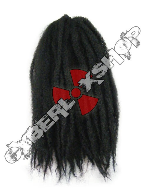 KANEKALONSTORE MARLEY BRAID AFRO KINKY HAIR #1 JET BLACK DREADS