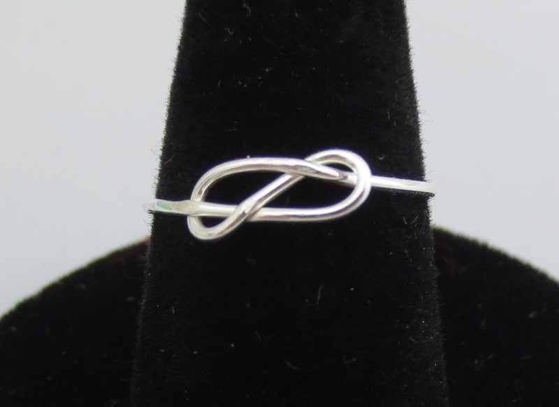 sterling silver wire infinity love knot ring size 8 time