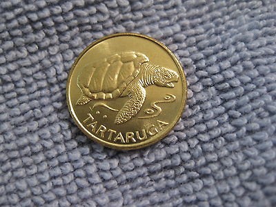 1994 Cape Verde coin, 1 Escudo, SEA TURTLE, unc beauty Animal 