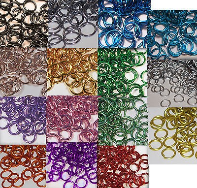   32 ID Aluminum JUMP RINGS CHOOSE COLOR Saw Cut chainmail chain mail