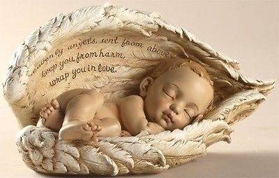 sleeping baby angel wings infant miscarriage memorial 