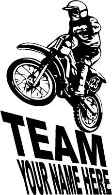large dirt bike decal for trailer  19