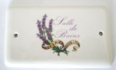 bain lavande france ceramic french bath door plaque from france