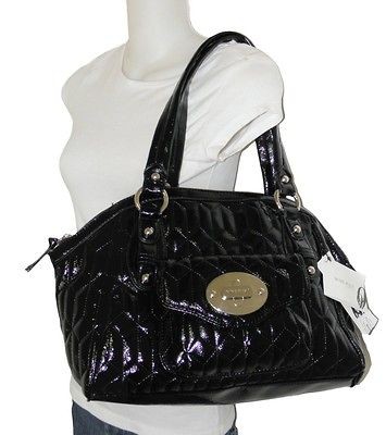 NEW NINE WEST BLACK QUILTED LOTS OF LOCK SHOPPER TOTE LARGE BAG