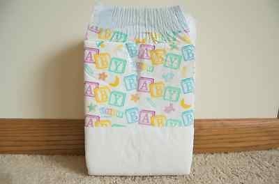   Size Medium Adult Baby Diapers Vintage Nappy Pampers Depends Attends